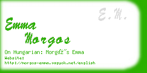 emma morgos business card